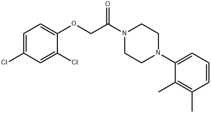 2-(2,4-dichlorophenoxy)-1-[4-(2,3-dimethylphenyl)piperazin-1-yl]ethanone Struktur