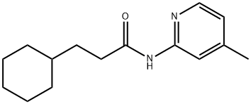 3-cyclohexyl-N-(4-methylpyridin-2-yl)propanamide Struktur