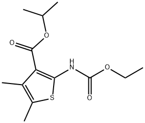 propan-2-yl 2-(ethoxycarbonylamino)-4,5-dimethylthiophene-3-carboxylate Struktur