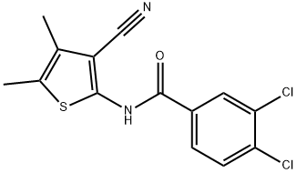 3,4-dichloro-N-(3-cyano-4,5-dimethylthiophen-2-yl)benzamide Struktur