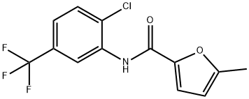 N-[2-chloro-5-(trifluoromethyl)phenyl]-5-methylfuran-2-carboxamide Struktur