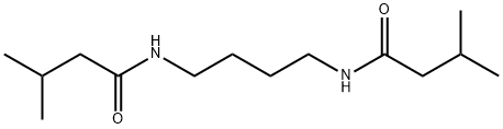 3-methyl-N-[4-(3-methylbutanoylamino)butyl]butanamide Struktur