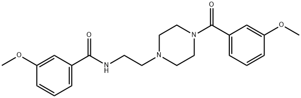 3-methoxy-N-[2-[4-(3-methoxybenzoyl)piperazin-1-yl]ethyl]benzamide Struktur