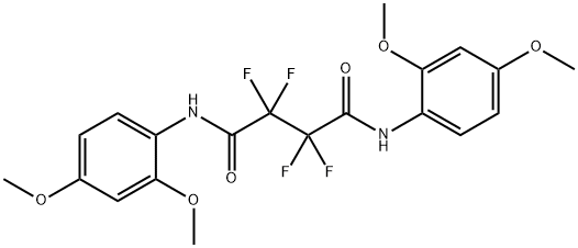 N,N'-bis(2,4-dimethoxyphenyl)-2,2,3,3-tetrafluorobutanediamide Struktur