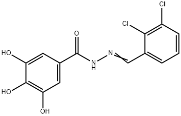 N-[(E)-(2,3-dichlorophenyl)methylideneamino]-3,4,5-trihydroxybenzamide Struktur