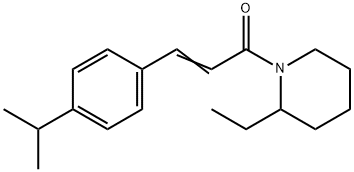 (E)-1-(2-ethylpiperidin-1-yl)-3-(4-propan-2-ylphenyl)prop-2-en-1-one Struktur