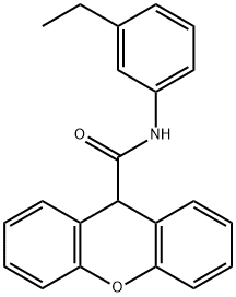 N-(3-ethylphenyl)-9H-xanthene-9-carboxamide Struktur