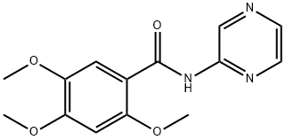 2,4,5-trimethoxy-N-pyrazin-2-ylbenzamide Struktur