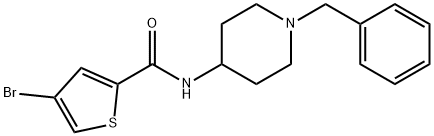 N-(1-benzylpiperidin-4-yl)-4-bromothiophene-2-carboxamide Struktur