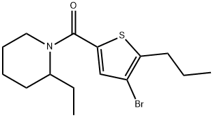 (4-bromo-5-propylthiophen-2-yl)-(2-ethylpiperidin-1-yl)methanone Struktur