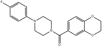 2,3-dihydro-1,4-benzodioxin-6-yl-[4-(4-fluorophenyl)piperazin-1-yl]methanone Struktur