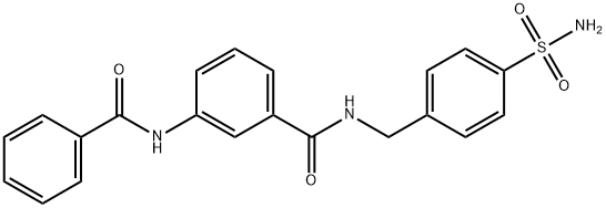 3-benzamido-N-[(4-sulfamoylphenyl)methyl]benzamide Struktur