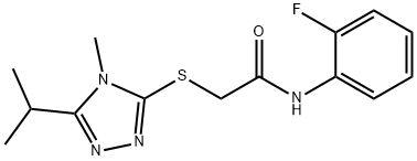 N-(2-fluorophenyl)-2-[(4-methyl-5-propan-2-yl-1,2,4-triazol-3-yl)sulfanyl]acetamide Struktur