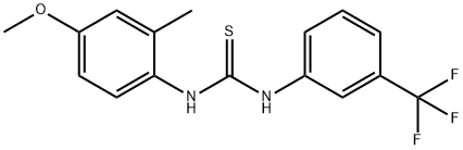 1-(4-methoxy-2-methylphenyl)-3-[3-(trifluoromethyl)phenyl]thiourea Struktur