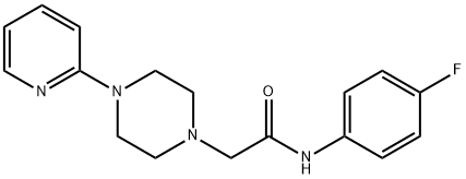 N-(4-fluorophenyl)-2-(4-pyridin-2-ylpiperazin-1-yl)acetamide Struktur