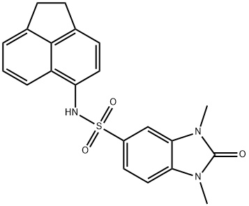 N-(1,2-dihydroacenaphthylen-5-yl)-1,3-dimethyl-2-oxobenzimidazole-5-sulfonamide Struktur