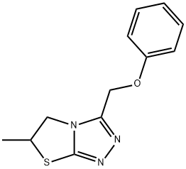 6-methyl-3-(phenoxymethyl)-5,6-dihydro-[1,3]thiazolo[2,3-c][1,2,4]triazole Struktur