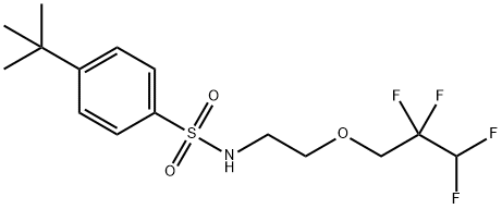 4-tert-butyl-N-[2-(2,2,3,3-tetrafluoropropoxy)ethyl]benzenesulfonamide Struktur