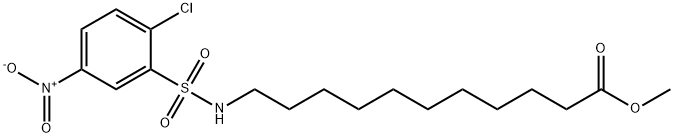 methyl 11-[(2-chloro-5-nitrophenyl)sulfonylamino]undecanoate Struktur