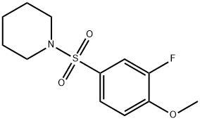 1-(3-fluoro-4-methoxyphenyl)sulfonylpiperidine Struktur