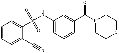 2-cyano-N-[3-(morpholine-4-carbonyl)phenyl]benzenesulfonamide Struktur