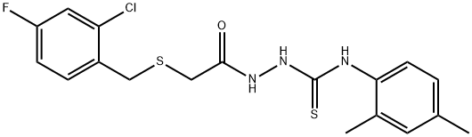 1-[[2-[(2-chloro-4-fluorophenyl)methylsulfanyl]acetyl]amino]-3-(2,4-dimethylphenyl)thiourea Structure