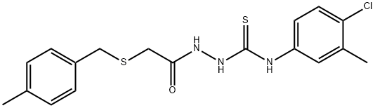 1-(4-chloro-3-methylphenyl)-3-[[2-[(4-methylphenyl)methylsulfanyl]acetyl]amino]thiourea Struktur