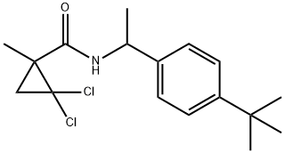 N-[1-(4-tert-butylphenyl)ethyl]-2,2-dichloro-1-methylcyclopropane-1-carboxamide Struktur