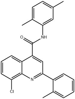 8-chloro-N-(2,5-dimethylphenyl)-2-(2-methylphenyl)quinoline-4-carboxamide Struktur