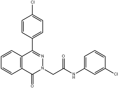 N-(3-chlorophenyl)-2-[4-(4-chlorophenyl)-1-oxophthalazin-2-yl]acetamide Struktur