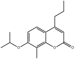 8-methyl-7-propan-2-yloxy-4-propylchromen-2-one Struktur