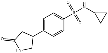 N-cyclopropyl-4-(5-oxopyrrolidin-3-yl)benzenesulfonamide Struktur