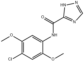 N-(4-chloro-2,5-dimethoxyphenyl)-1H-1,2,4-triazole-5-carboxamide Struktur