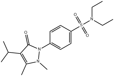 4-(2,3-dimethyl-5-oxo-4-propan-2-ylpyrazol-1-yl)-N,N-diethylbenzenesulfonamide Struktur