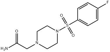 2-[4-(4-fluorophenyl)sulfonylpiperazin-1-yl]acetamide Struktur