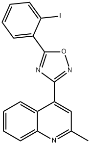 5-(2-iodophenyl)-3-(2-methylquinolin-4-yl)-1,2,4-oxadiazole Structure