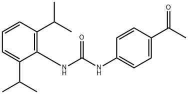 1-(4-acetylphenyl)-3-[2,6-di(propan-2-yl)phenyl]urea Struktur