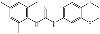 1-(3,4-dimethoxyphenyl)-3-(2,4,6-trimethylphenyl)thiourea Struktur