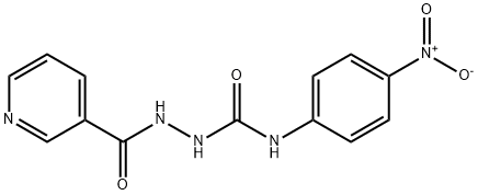 1-(4-nitrophenyl)-3-(pyridine-3-carbonylamino)urea Struktur