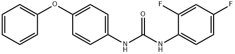 1-(2,4-difluorophenyl)-3-(4-phenoxyphenyl)urea Struktur