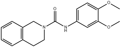 N-(3,4-dimethoxyphenyl)-3,4-dihydro-1H-isoquinoline-2-carboxamide Struktur