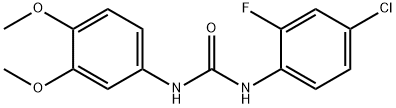 1-(4-chloro-2-fluorophenyl)-3-(3,4-dimethoxyphenyl)urea Struktur