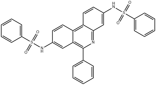 N-[3-(benzenesulfonamido)-6-phenylphenanthridin-8-yl]benzenesulfonamide Struktur