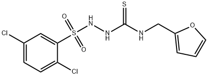 1-[(2,5-dichlorophenyl)sulfonylamino]-3-(furan-2-ylmethyl)thiourea Struktur