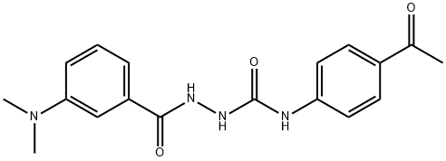 1-(4-acetylphenyl)-3-[[3-(dimethylamino)benzoyl]amino]urea Struktur