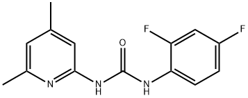 1-(2,4-difluorophenyl)-3-(4,6-dimethylpyridin-2-yl)urea Struktur