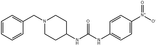 1-(1-benzylpiperidin-4-yl)-3-(4-nitrophenyl)urea Struktur