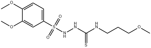 1-[(3,4-dimethoxyphenyl)sulfonylamino]-3-(3-methoxypropyl)thiourea Struktur