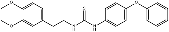 1-[2-(3,4-dimethoxyphenyl)ethyl]-3-(4-phenoxyphenyl)thiourea Struktur