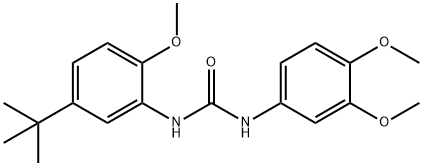 1-(5-tert-butyl-2-methoxyphenyl)-3-(3,4-dimethoxyphenyl)urea Struktur